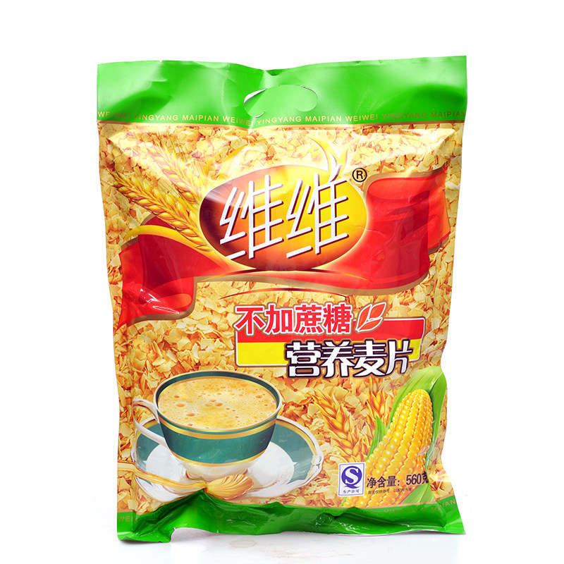 日期维维不加蔗糖营养麦片560g2袋冲饮早餐水果
