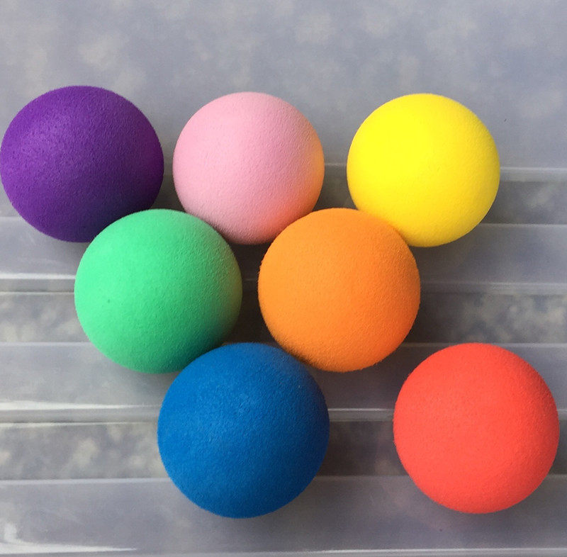 高尔夫球海绵软彩色eva室内泡沫4060mm练习儿童实心球类玩具