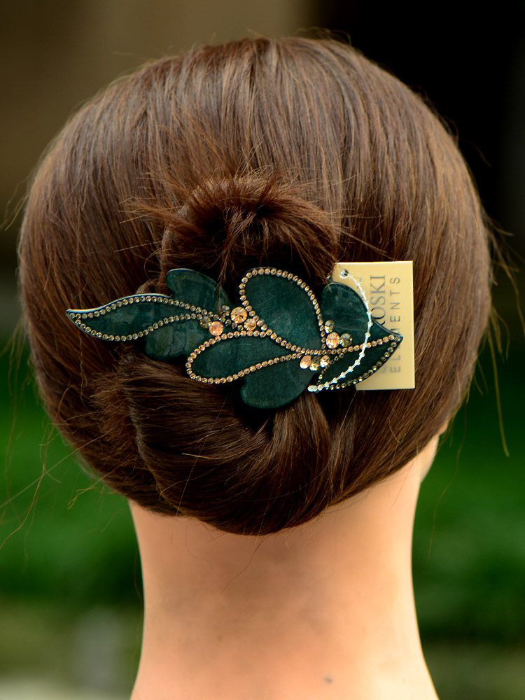 中年妈妈盘头发夹大号鸭嘴韩国横夹水钻抓夹发饰