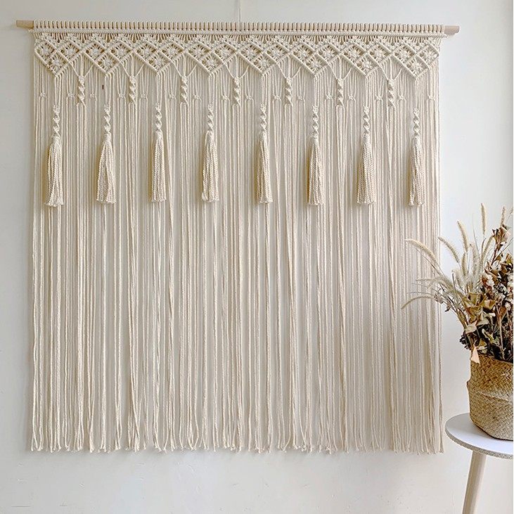 门帘视频包送材料森系北欧半帘隔断门隔断挂毯门帘