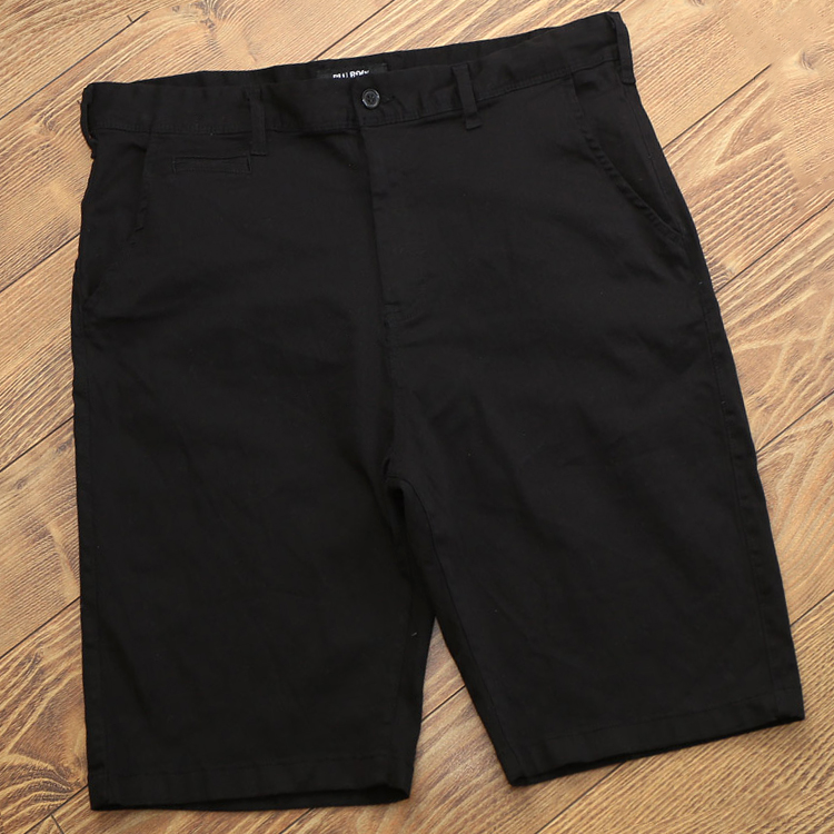 酷宝外贸 夏季男士休闲短裤男潮宽松中裤纯棉大码外穿纯色五分裤