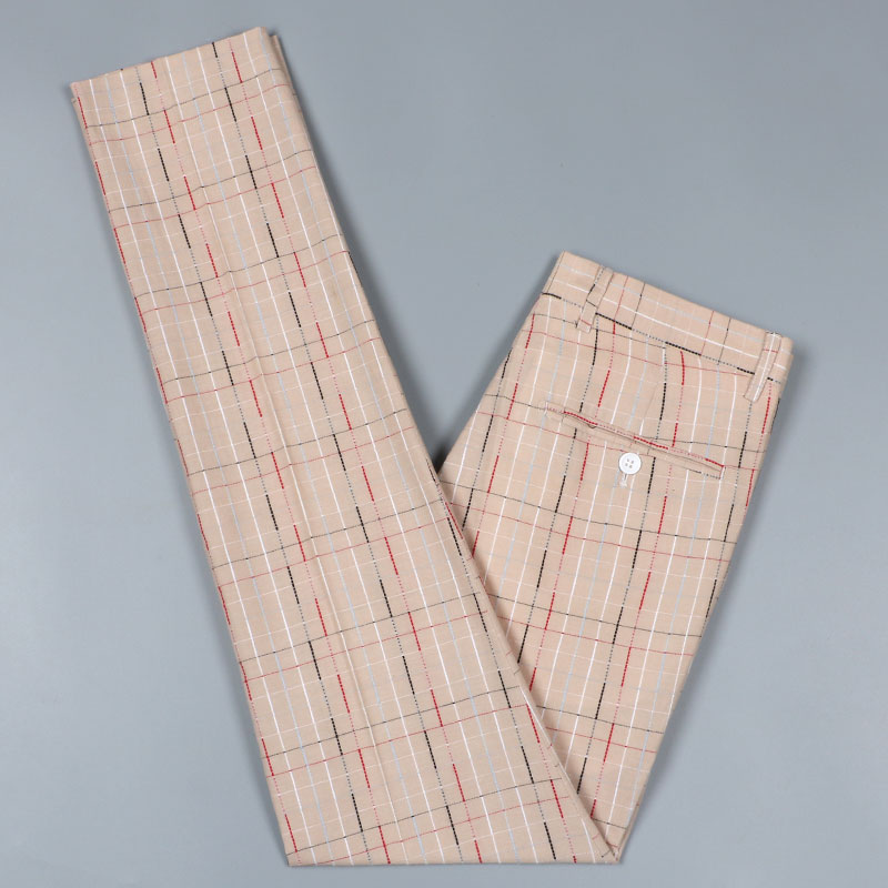 牛货捡漏款外贸剪标尾货尾单男士商务休闲裤条纹薄款棉麻修身长裤