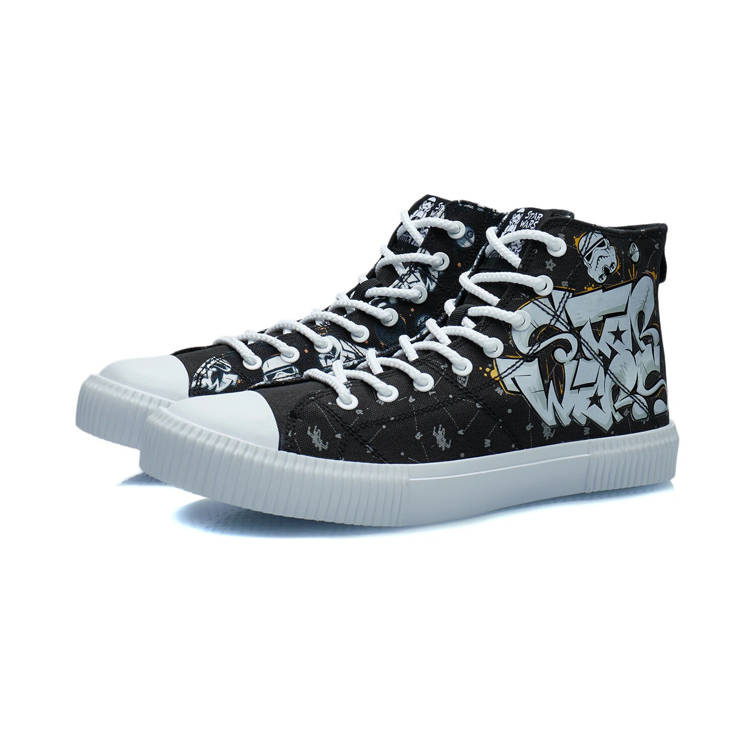 李宁星战联名系列男子高帮经典时尚帆布布鞋帆布鞋