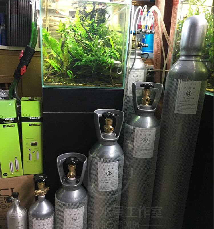 山东建设二氧化碳水草缸造景水族箱co2钢瓶同城满气上门自提可批