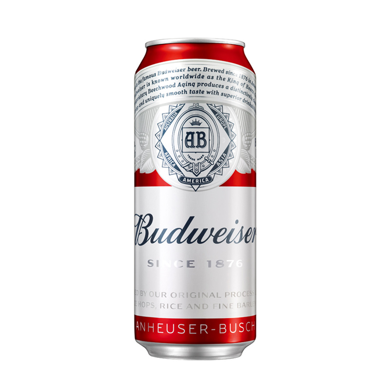 budweiser百威啤酒小麦醇正拉500ml普通啤酒