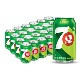 百事可乐7喜美年达汽水碳酸饮料330ml*24罐整箱饮品（包装随机）
