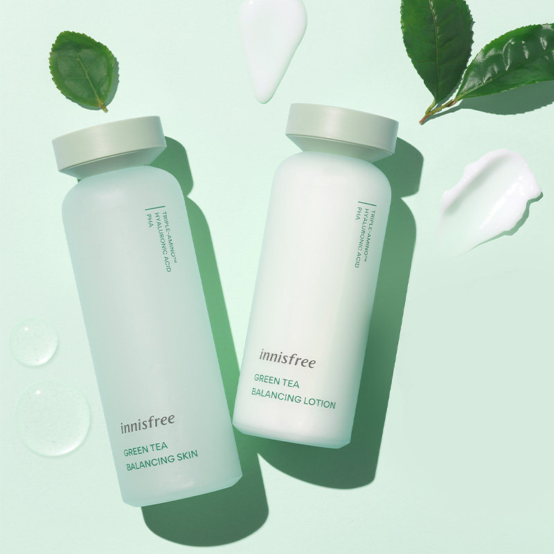 innisfree/悦诗风吟绿茶平衡水乳套装保湿补水护肤品面部韩国进口
