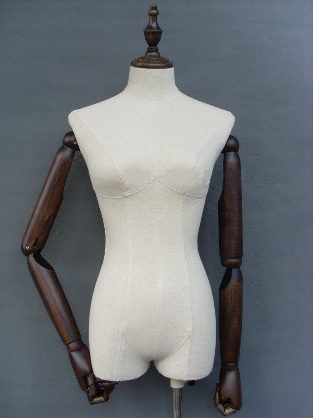 道具服装半身模特人体模特实木复古手臂弯管万向服装模特