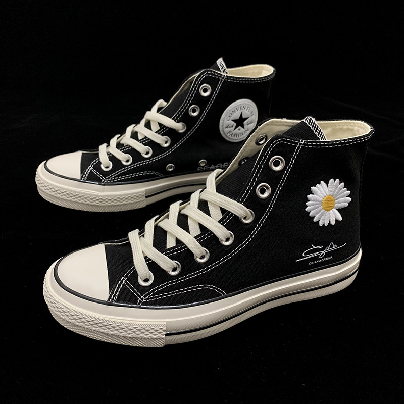 尔匡威莱斯1970s帆布布鞋女鞋权志龙小雏菊高帮gd帆布鞋