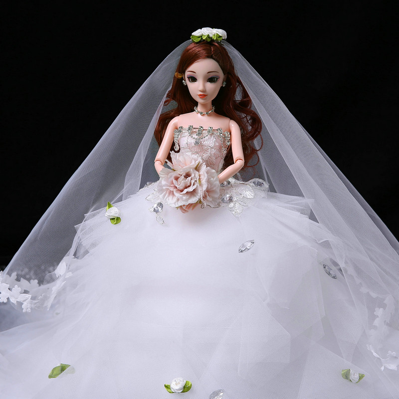 兰黛芙妮芭比婚纱娃娃女孩公主套装礼盒超大90厘米新娘婚纱洋娃娃