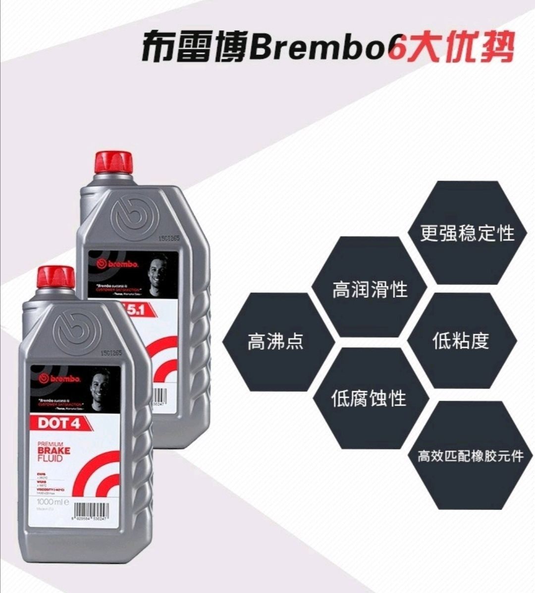 意大利原装进口布雷博brembodot51刹车赛车制动1升装刹车油
