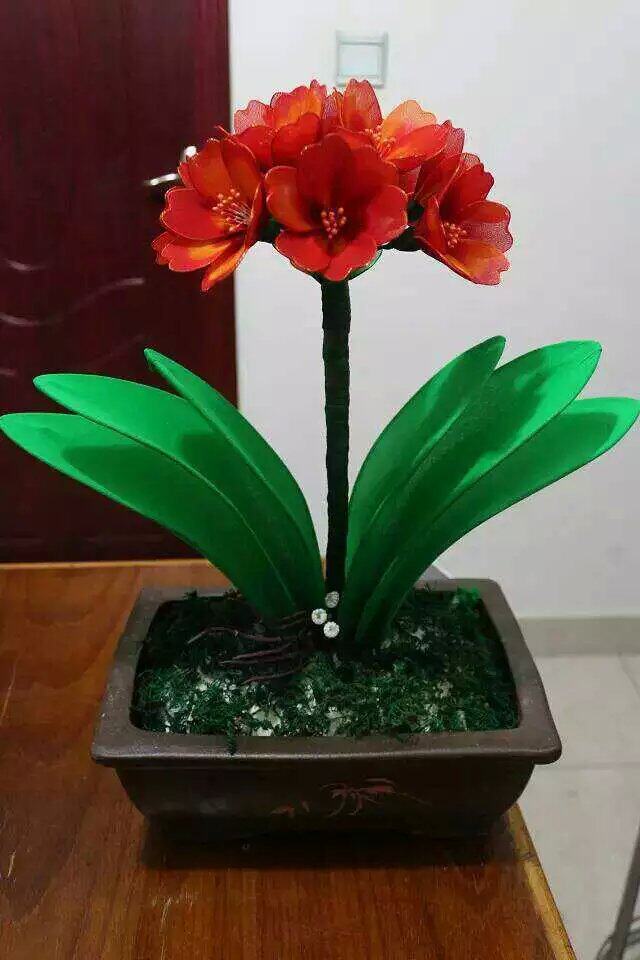 花材材料君子兰套餐丝网君子兰花diy手工丝袜其他