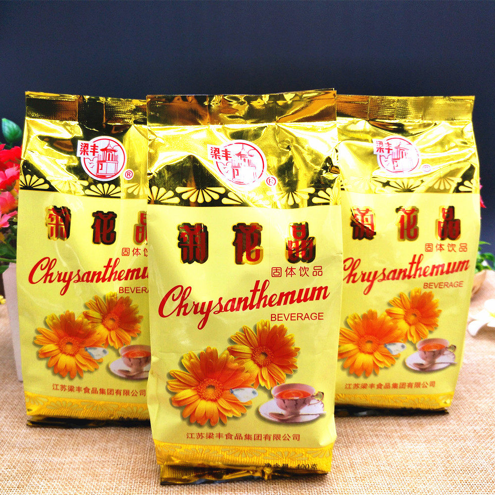 梁丰牌菊花晶菊花茶儿童固体冲饮400g 菊花精颗粒汤粉怀旧冲剂