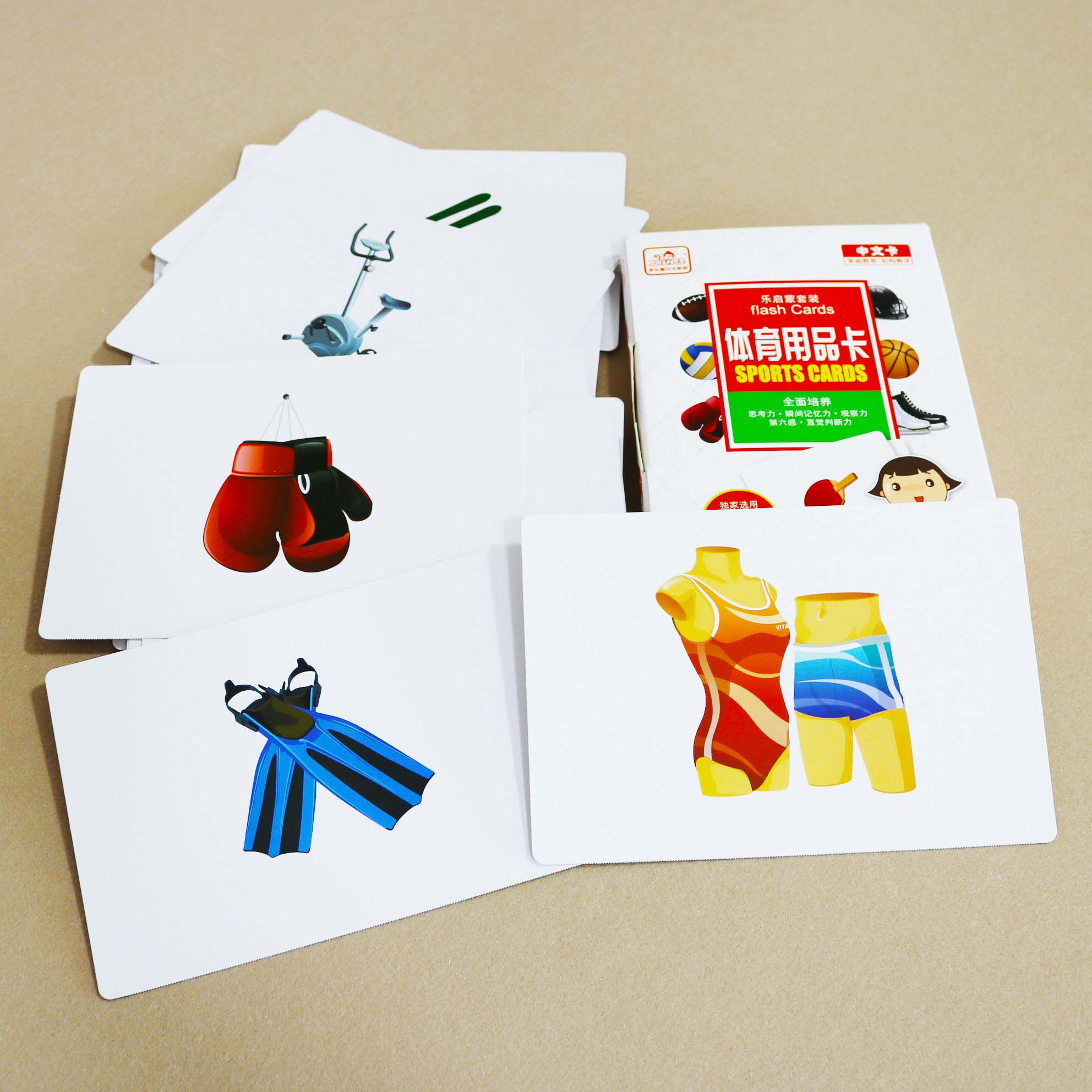 杜曼早教闪卡百科科卡多乐乐智体育用品宝宝益智早教闪卡