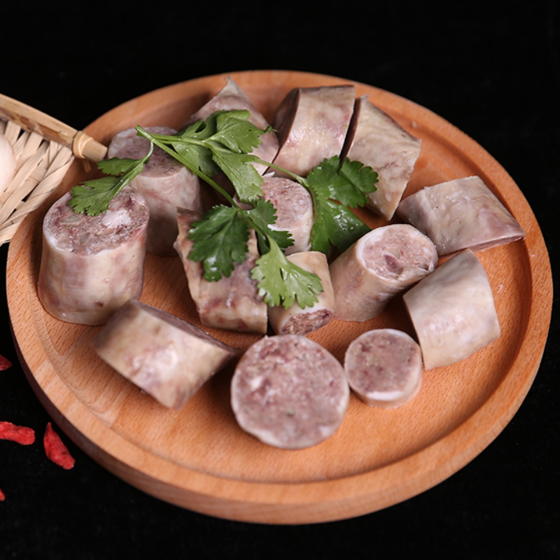 青海小吃特产新鲜现做羊血肠羊筏子羊肠肠子肠衣