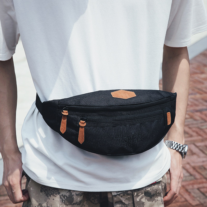 潮牌休闲男士斜跨胸包新款腰包街头潮流迷你男士包袋