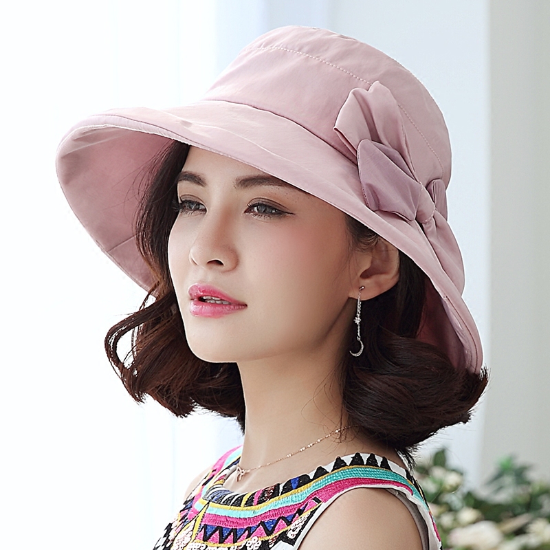太阳帽女夏遮阳帽防紫外线大檐防晒可折叠百搭出游中年帽子