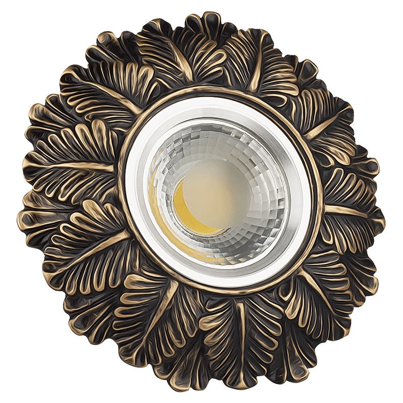 三色变光欧式复古家用嵌入式客厅吊顶led射灯射灯