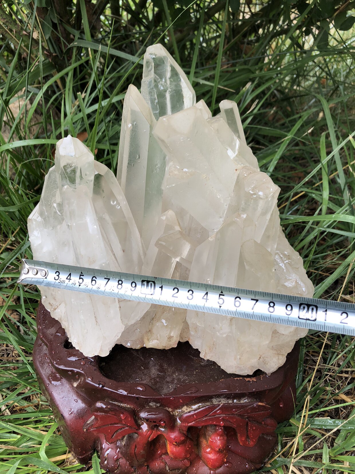 招财水晶纯天然白水晶原石白晶柱摆件天然矿物晶体摆件