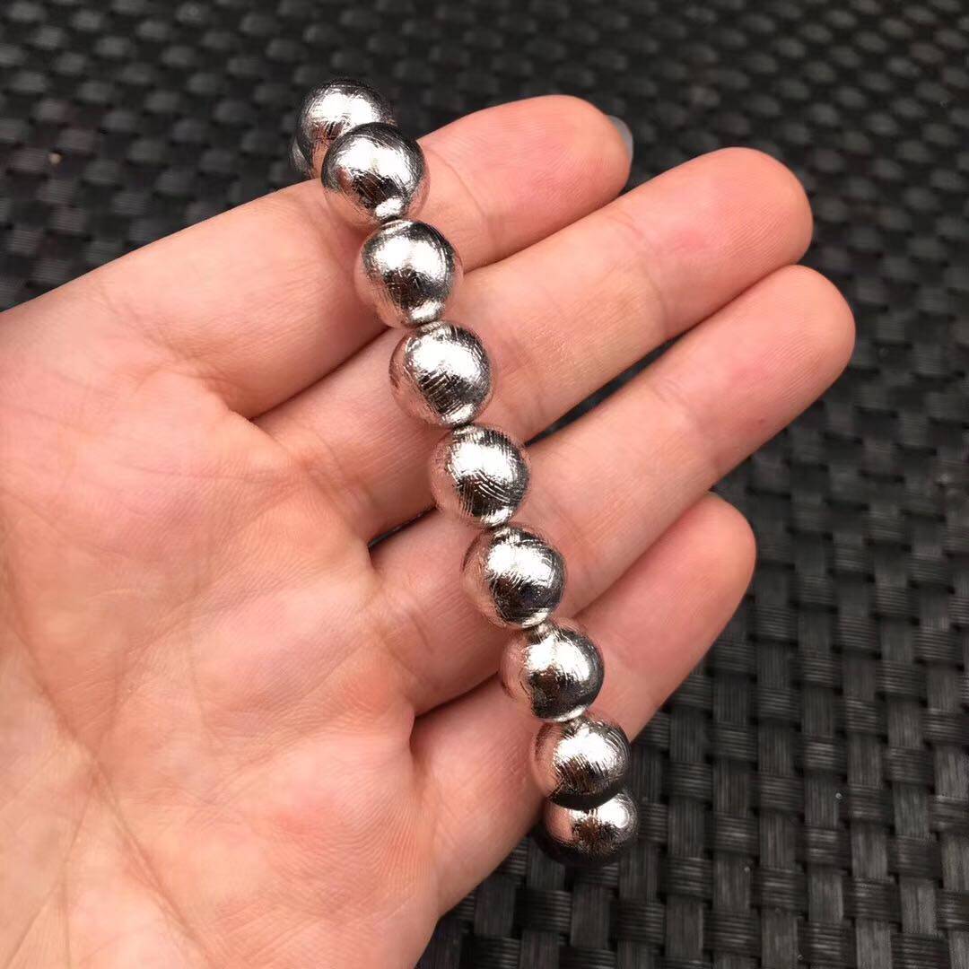 手链天然瑞典陨石保真镍铁陨铁直径天铁礼品手链