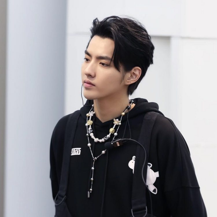 吴亦凡同款项链潮流合伙人珍珠女冬季搭配毛衣吊坠长款y字毛衣链