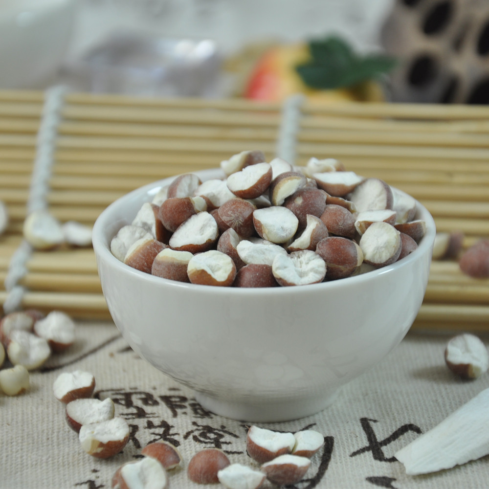 新货芡实米红皮半开开边芡实仁茨实干干货新鲜芡实