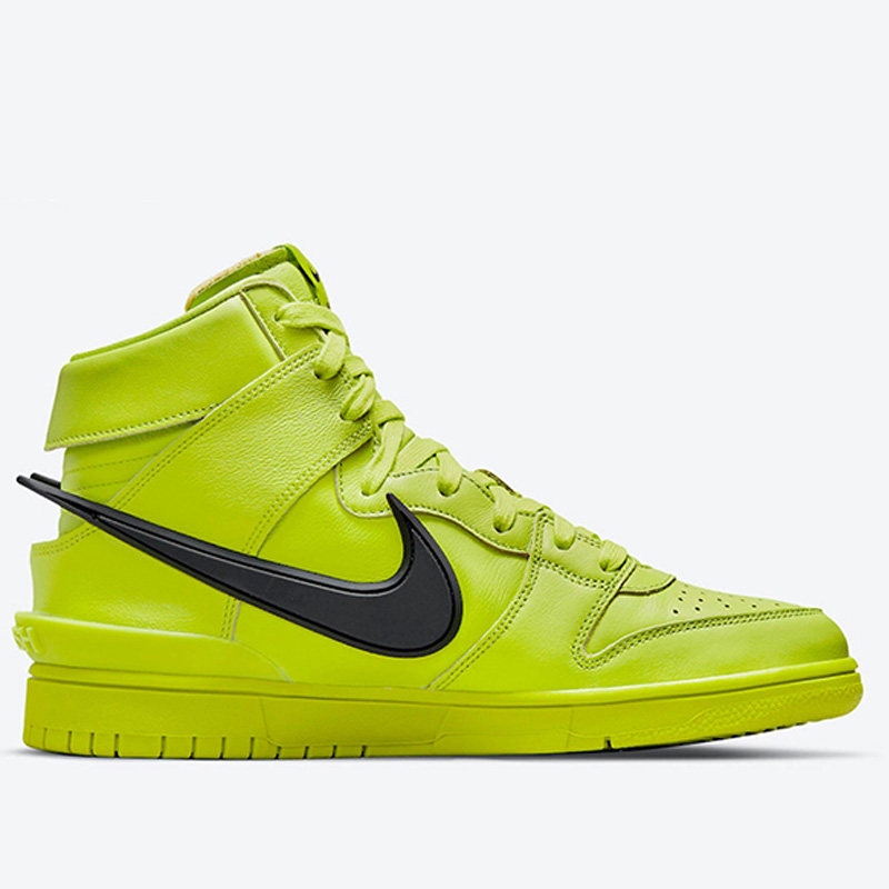 耐克男鞋女鞋dunkhighxambush联名高帮荧光绿板鞋cu7544300