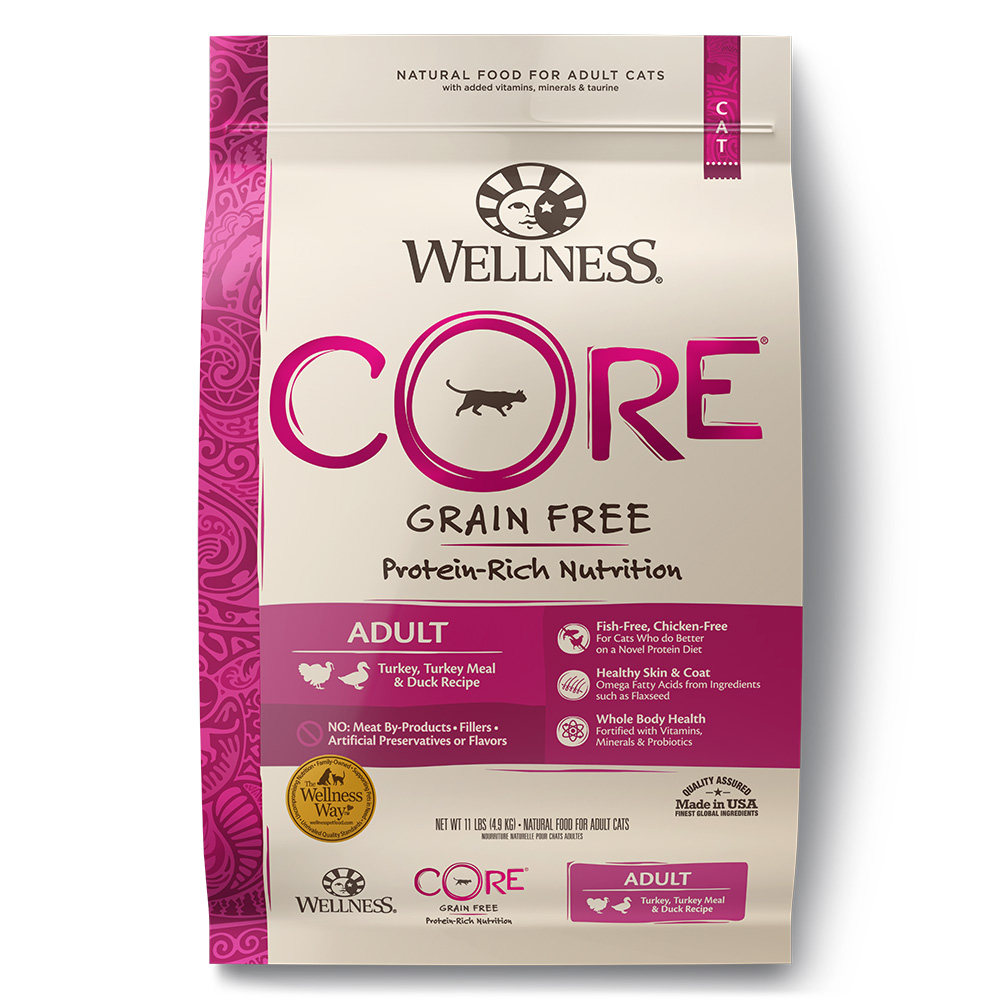 wellness core成猫幼猫粮主粮宠物鸡鸭肉室内干粮5磅/11磅 现货