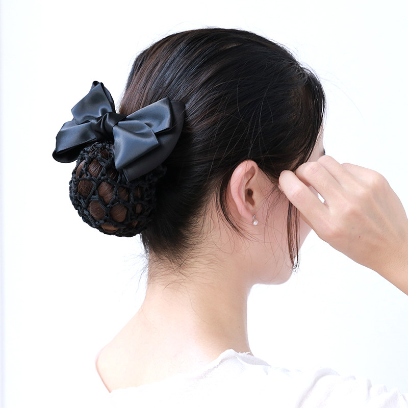 护士盘发发饰空乘职业头花韩式上班发网酒店银行工作网兜饰品女
