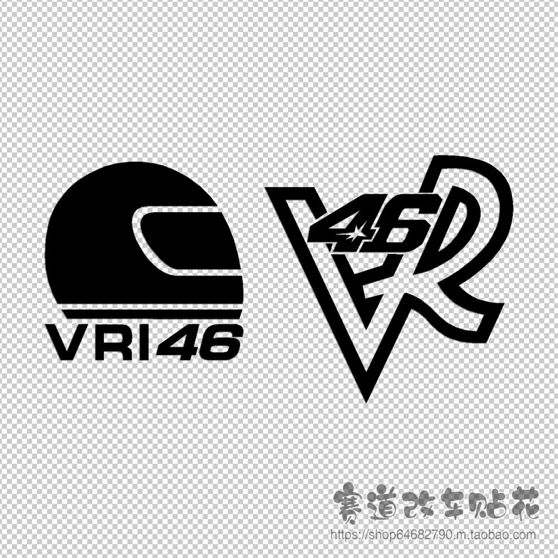 gp赛事车手罗西46号反光防水改装装饰电动电动车贴