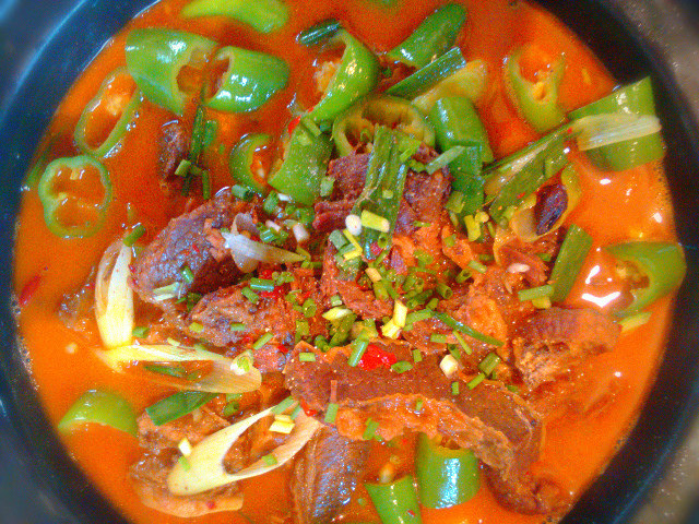 牛钵常德牛肉钵子火锅农家回民风味加热即食牛肉卷