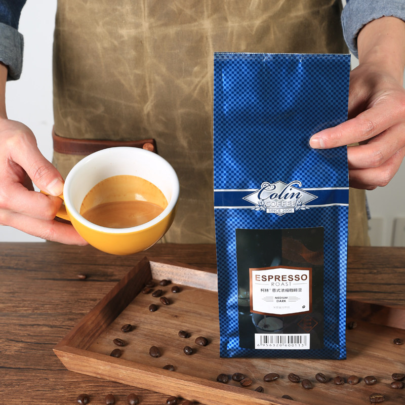 柯林经典咖啡豆蓝山风味/意式浓缩咖啡豆 新鲜烘焙可磨粉454g*2袋