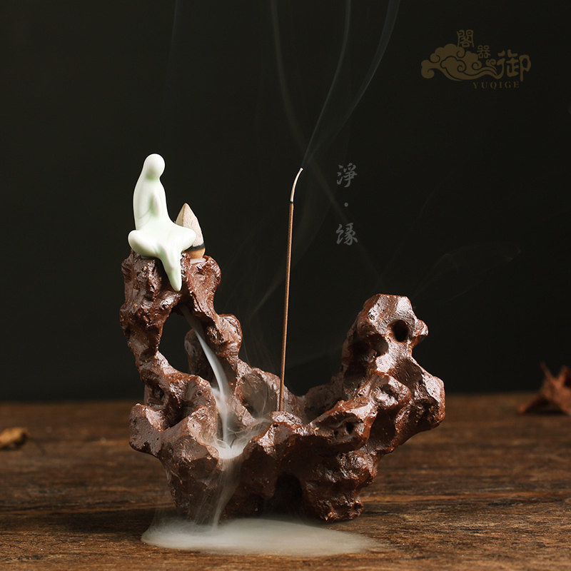 手工雕刻创意线香复古禅意倒流流香多用香炉香薰炉