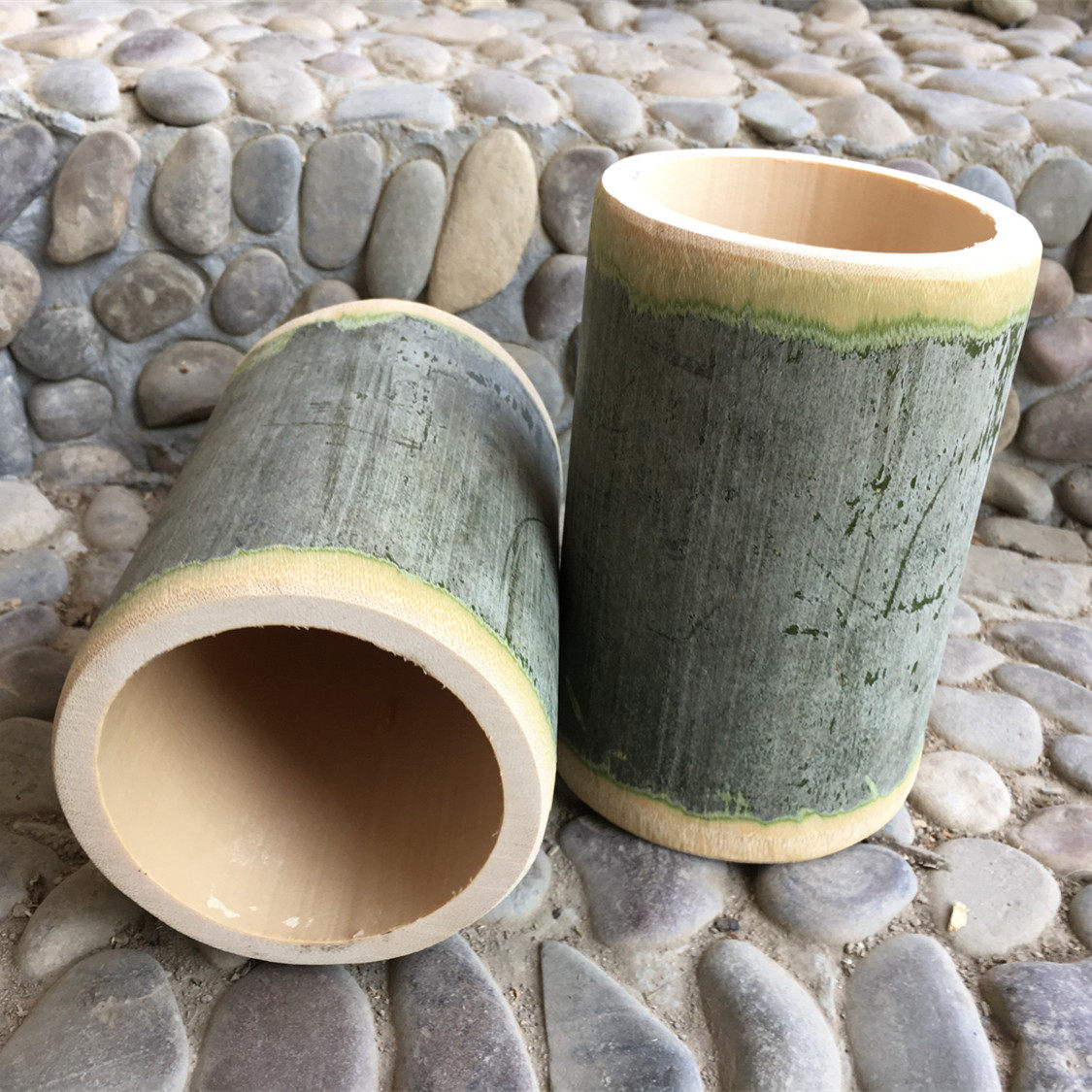 竹筒竹蒸筒楠竹竹杯竹碗新鲜天然原生态30包邮竹编