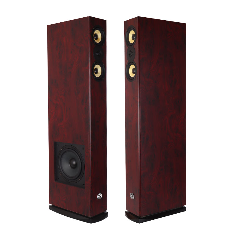 weige威格gs260家庭影院前置音箱木质落地式8寸低音hifi音箱