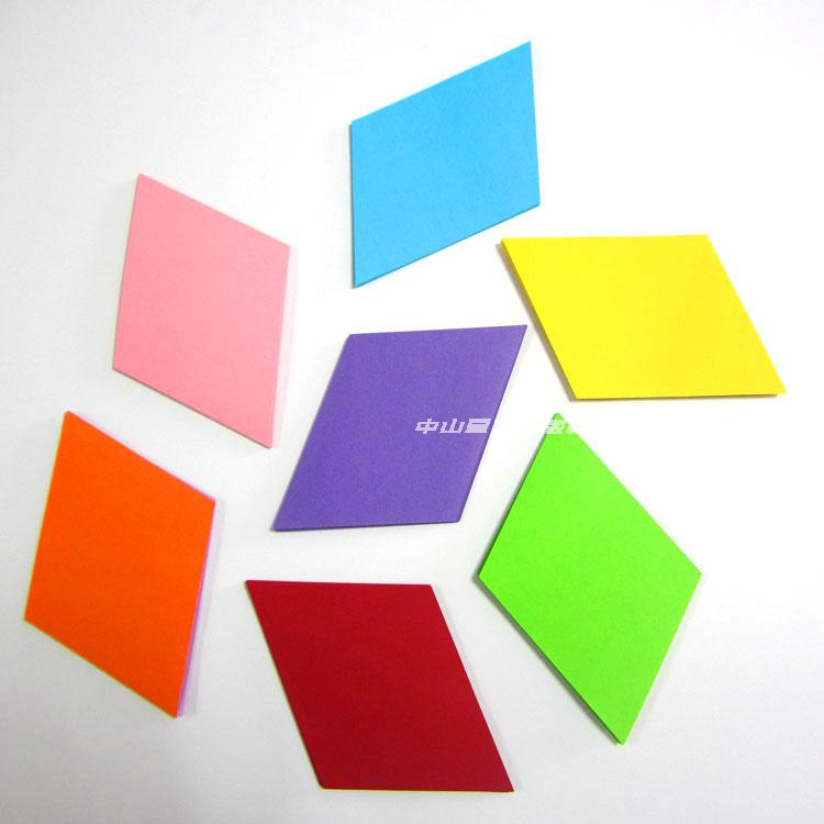 平行四边形菱形彩色卡纸公开开课教学教具书写作图折纸