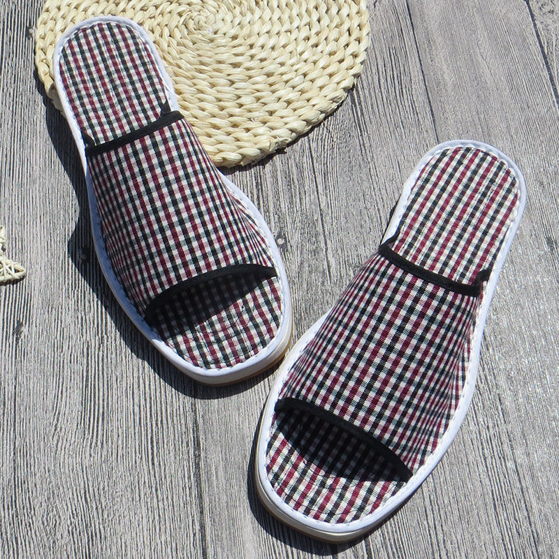 布拖鞋女夏室内居家纯手工纯棉布泡沫牛筋底男防滑家用四季凉拖鞋