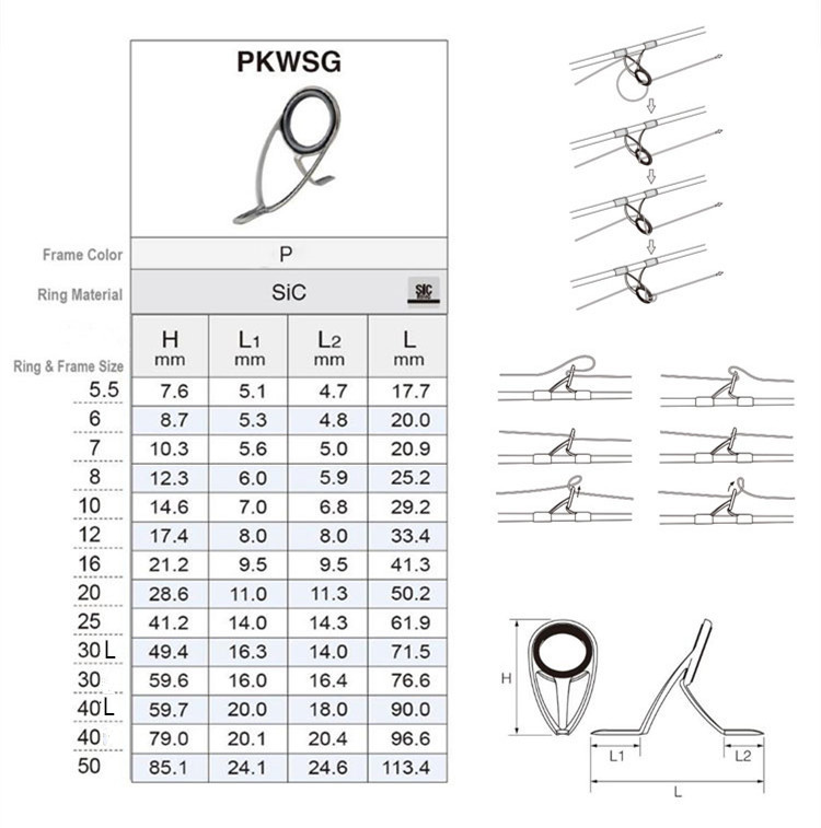 精品日本富士过线不锈钢kwag导环fuji导眼缠绕其他垂钓用品