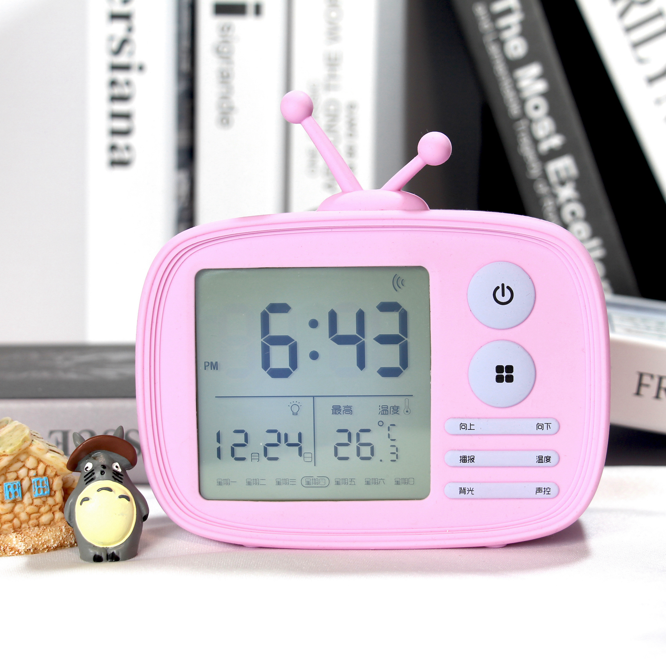 电子闹钟学生用上上学懒人充电多功能宿舍床头台钟