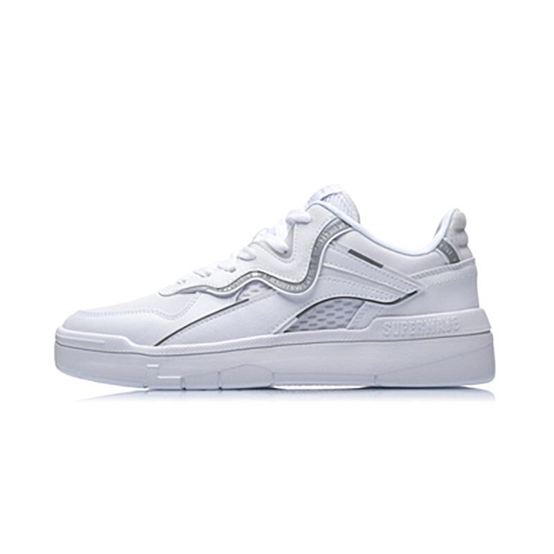 lining李宁惟吾经典低帮运动小白鞋板鞋休闲鞋agcr037运动休闲鞋