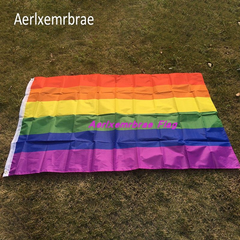 彩虹旗4号同性恋旗帜rainbowflaglgbt定制旗帜