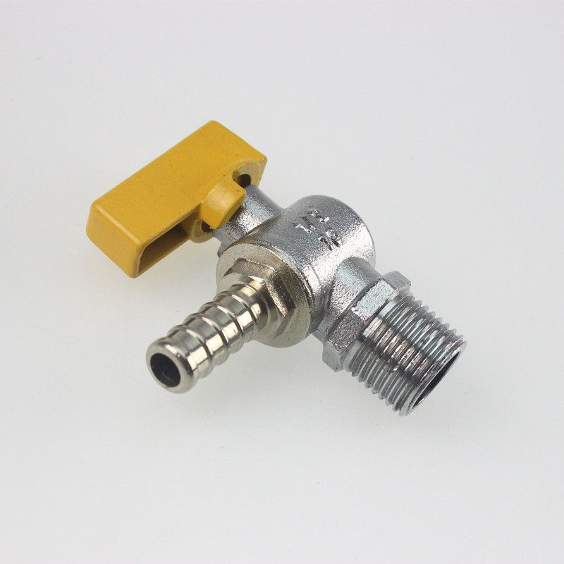 燃气角阀正众外丝插口热水器球芯4分直角气阀角阀