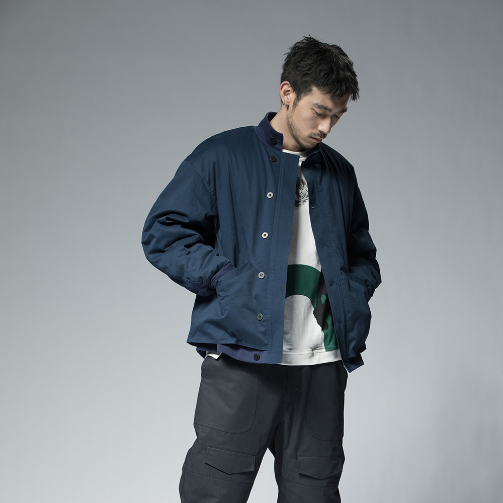 精选【无限不循环】原创春秋薄棉混纺绗棉短款棉服夹克【灼略】x