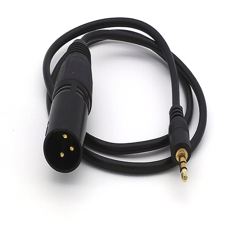 戈利狮3.5转卡侬母直播声卡 手机快手k歌麦克风话筒线 卡侬转3.