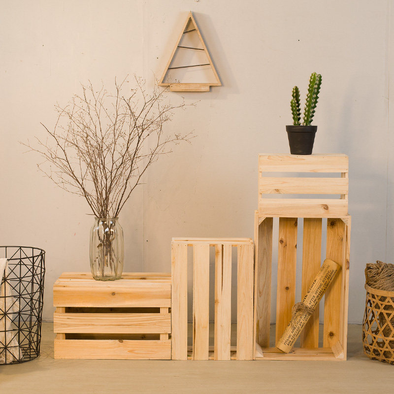 复古做旧木箱箱子木板橱窗陈列样板房实木装饰收纳箱