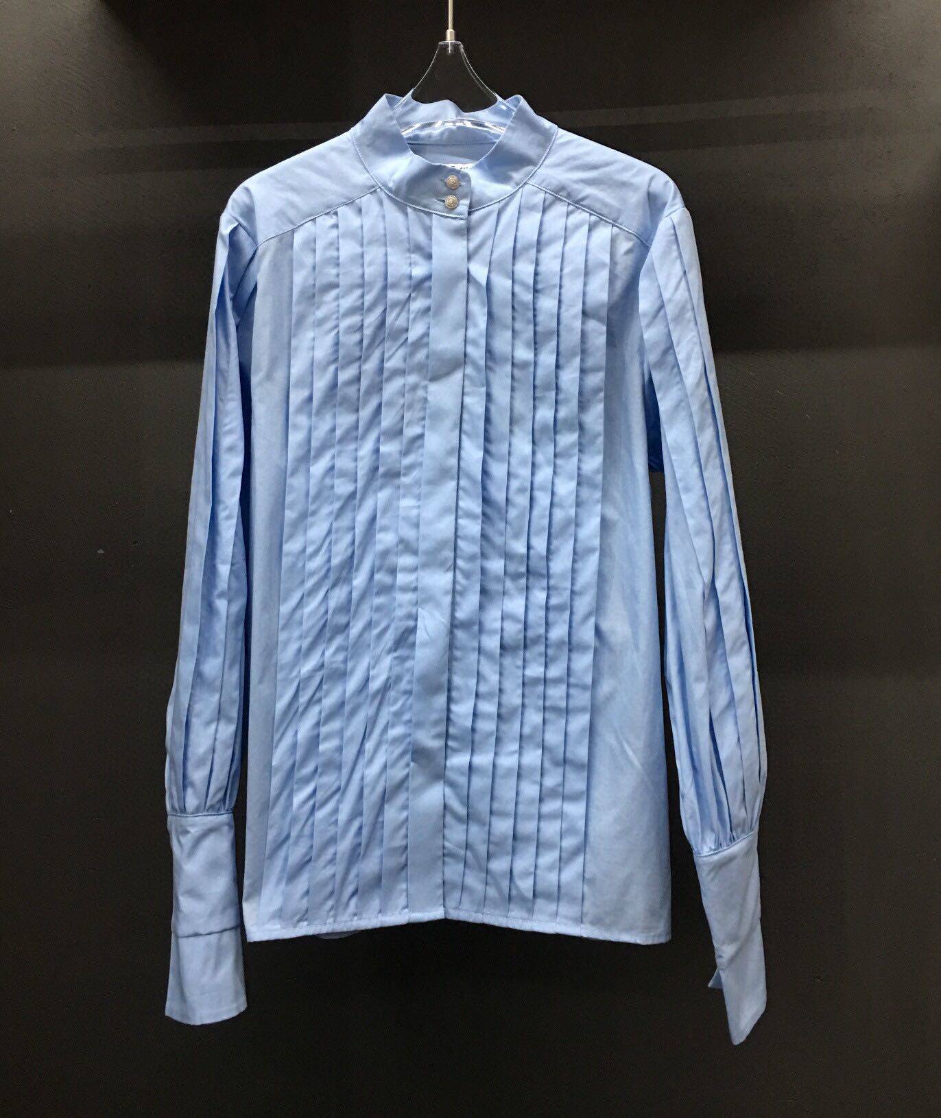 一见钟情法式浪漫2021早春新款小众设计设计风风琴衬衫