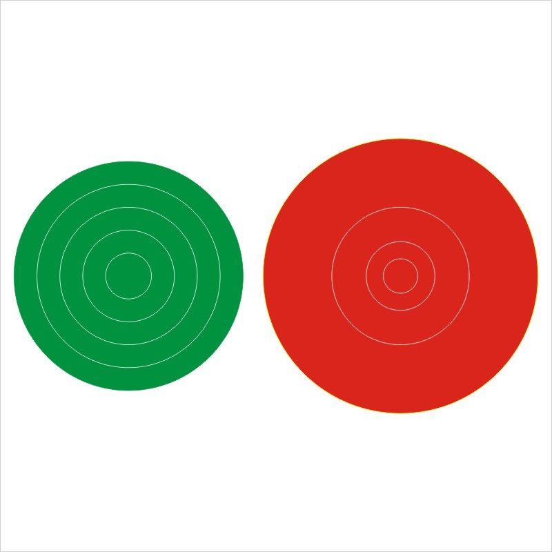 圆环定位贴环形物品定制标识标签5s圆形10101212厘米环状多圈红黄蓝绿