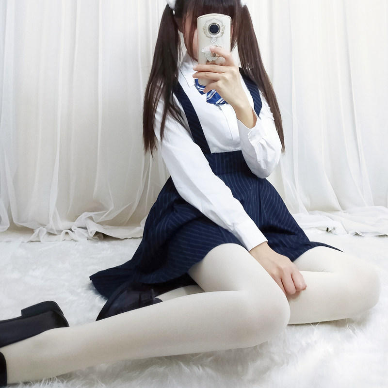 白丝袜lolita制服白色少女日系袜子洛丽塔学生萝莉连裤袜