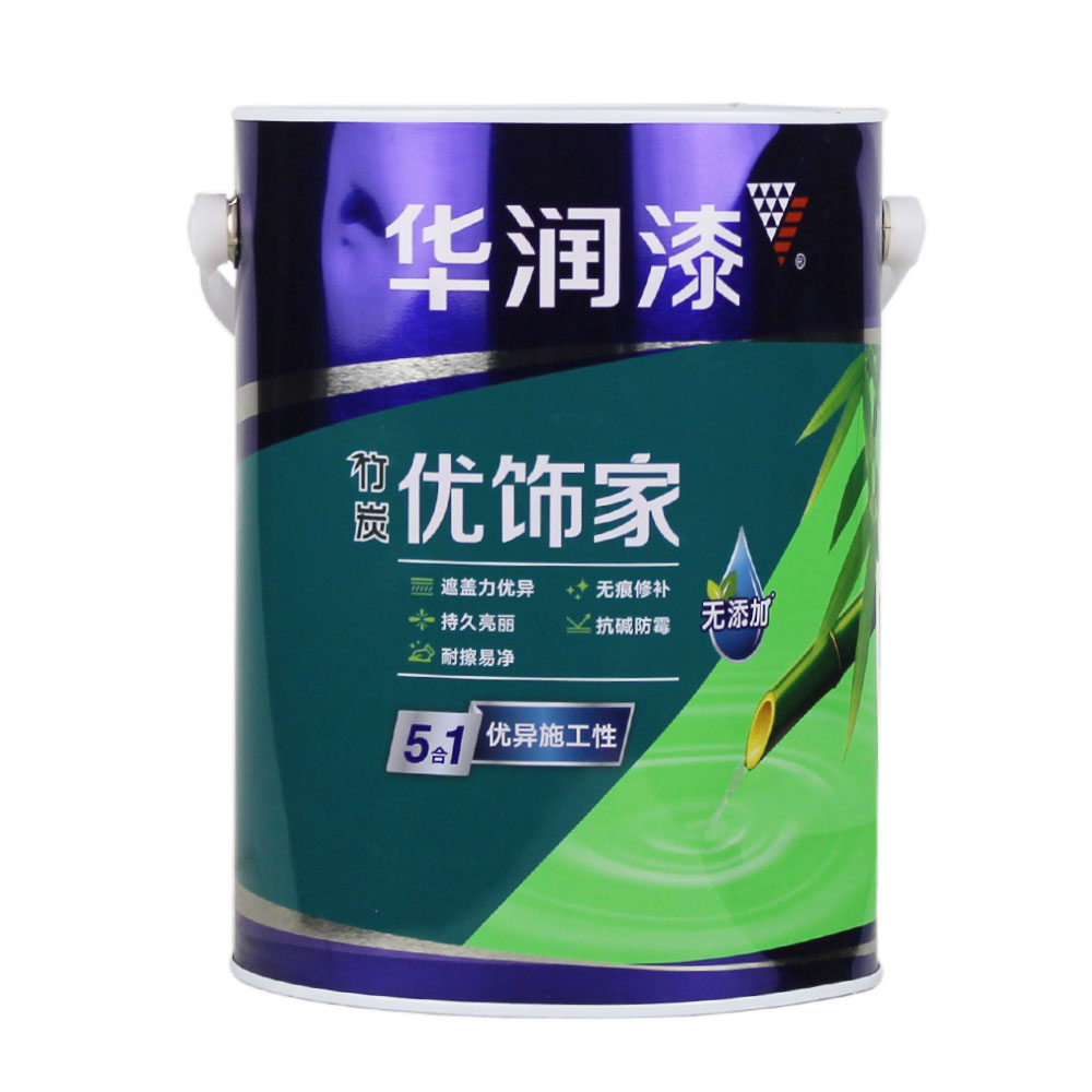 华润漆墙面漆优饰家竹炭无添加五合合一内墙水漆内墙