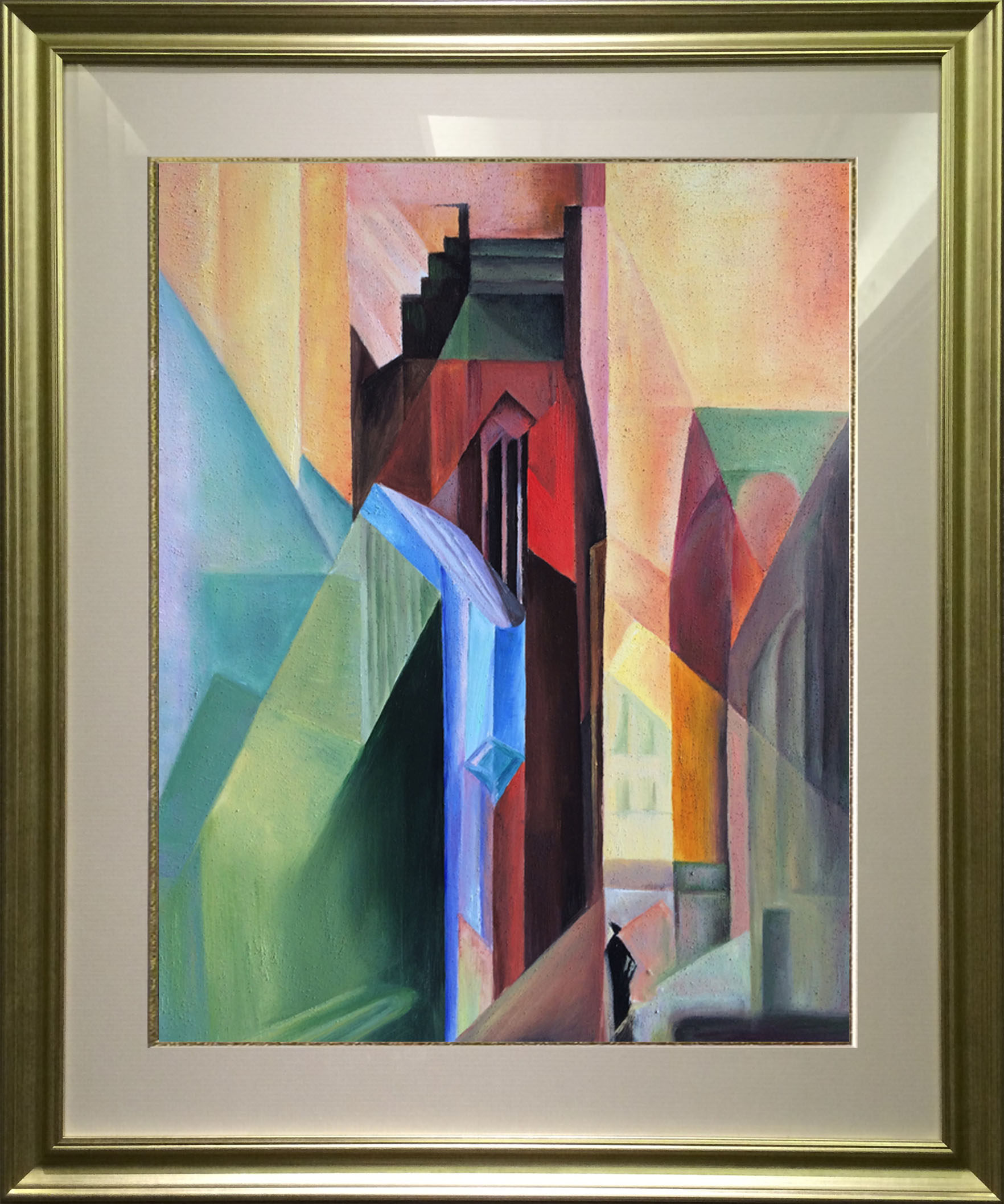 四合艺术artdeco风格建筑油画上海外滩高端油画